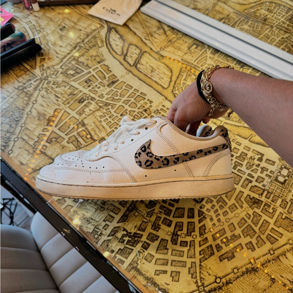 Cheetah print Nike forces #nikeshoes